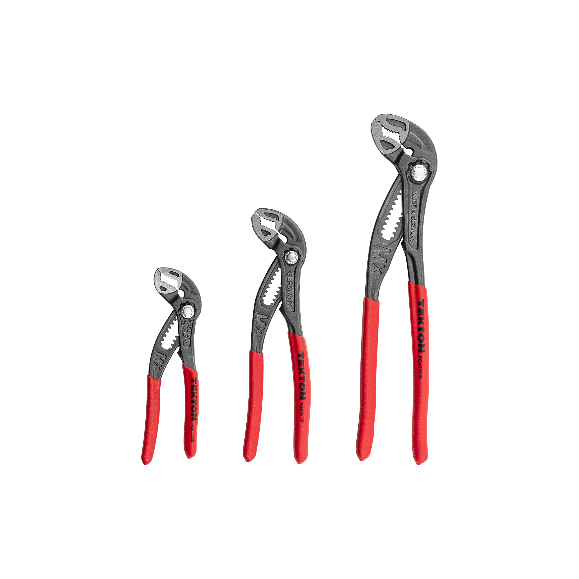 TEKTON Angle Nose Push Button Adjustable Pliers Set, 3-Piece (5, 7, 10 in.) | PGA93001